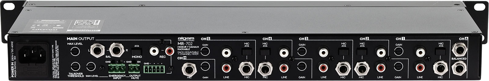 7-channel rack-mountable