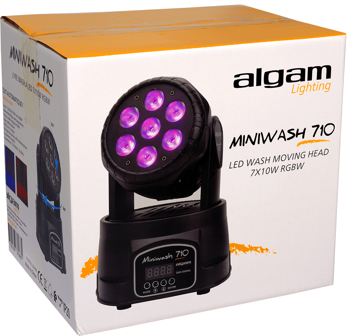 RGBW 7 x 10W LED Wash moving head