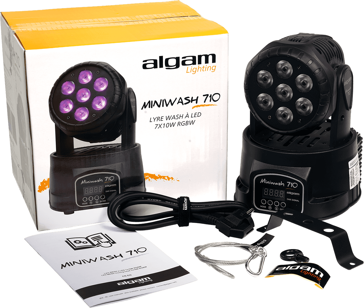 RGBW 7 x 10W LED Wash moving head