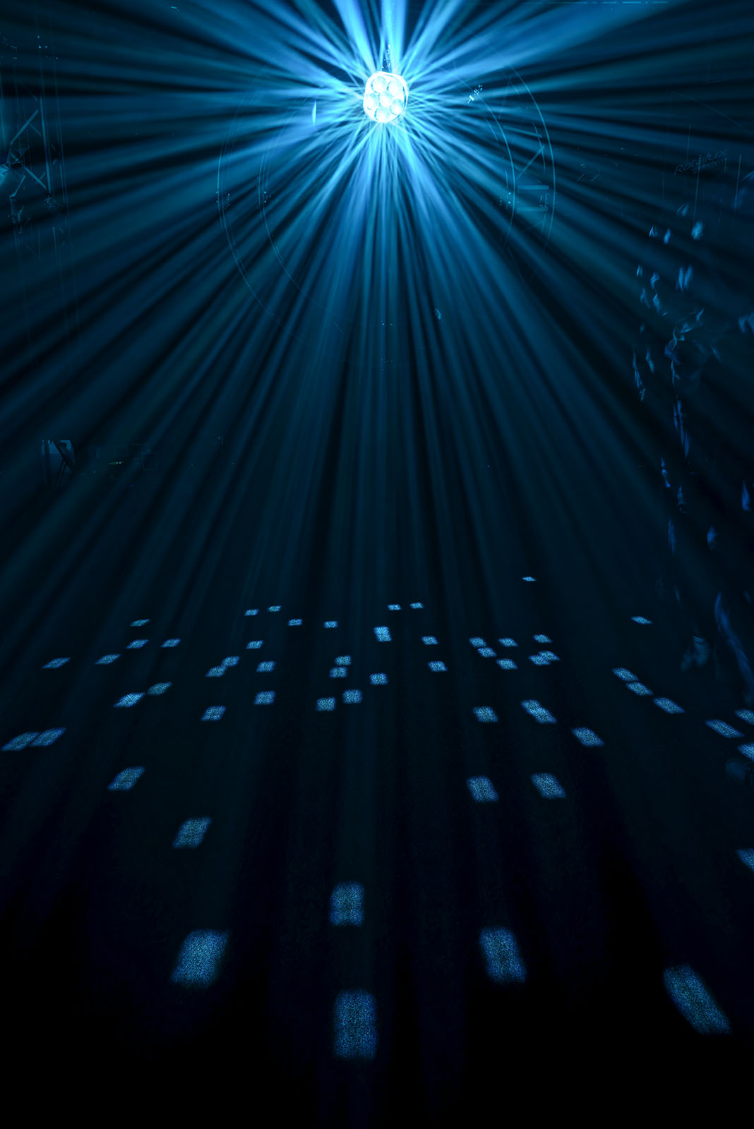 Motorized disco ball effect