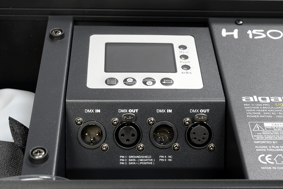 Set with 1500 W haze machine