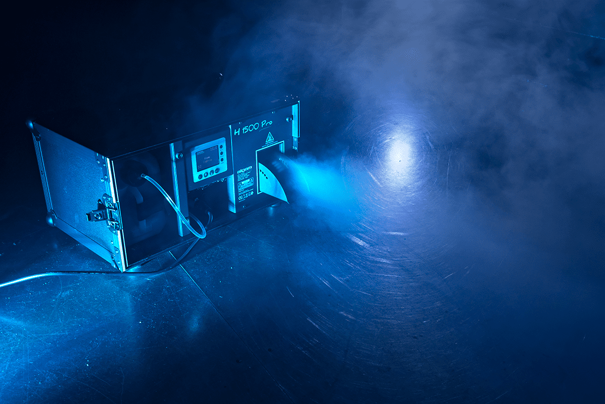 Set with 1500 W haze machine