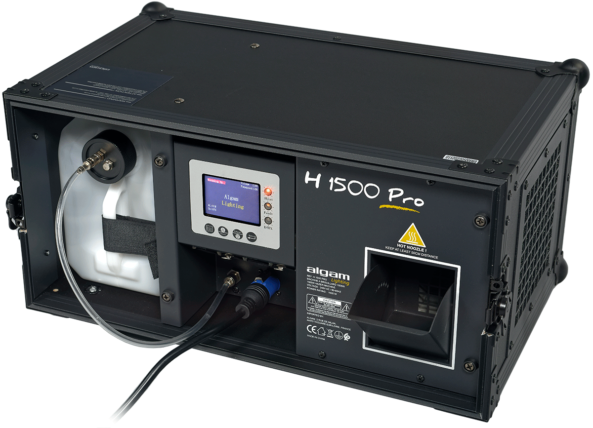 Set with 1500 W haze machine