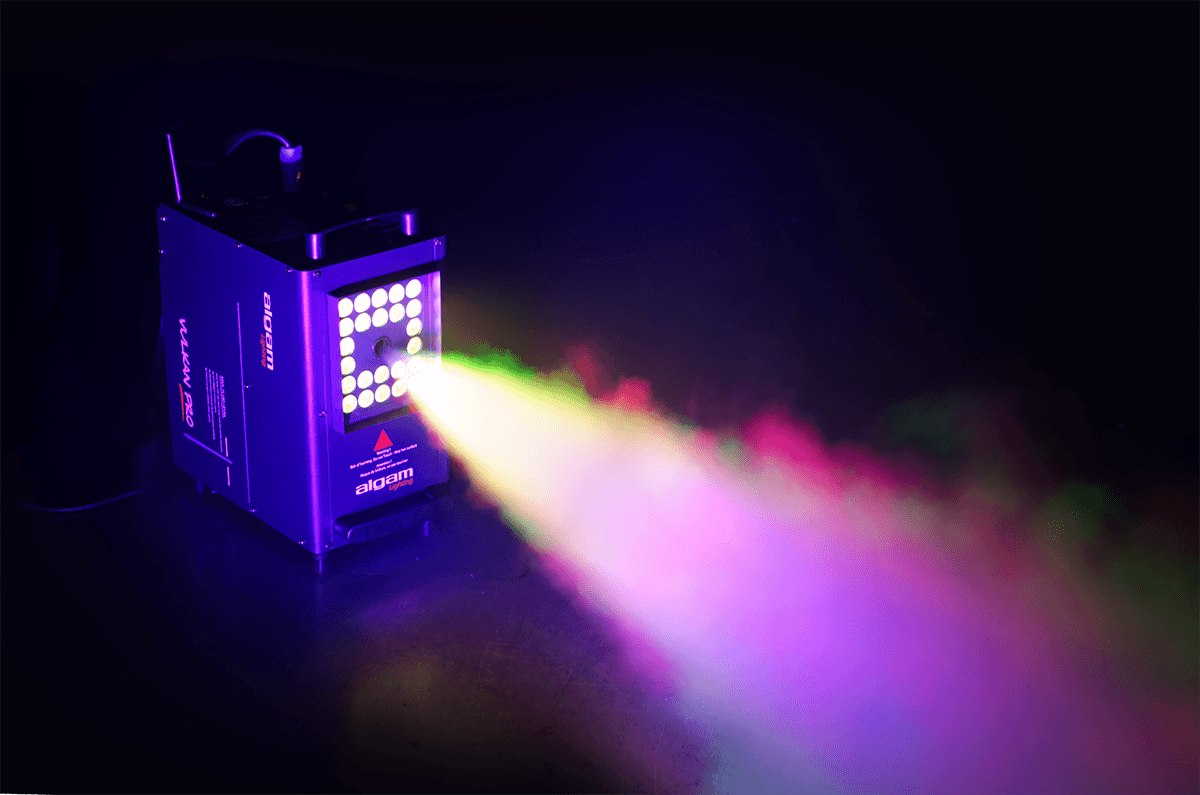 Vertical-horizontal smoke machine