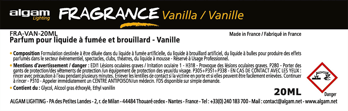 20 ML mist fragrance vanilla