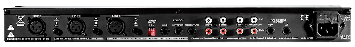 6 Ch (1U) Stereo Mixer w/ EQ/EFX Loop