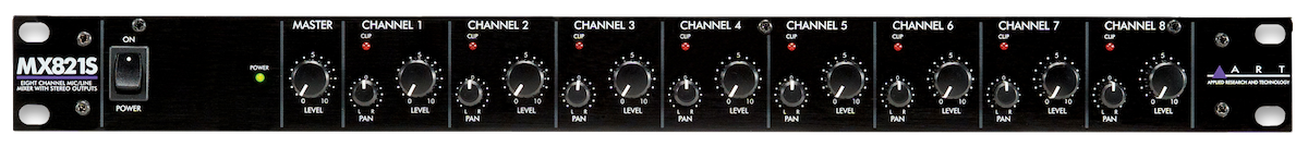 Eight Channel Mic/Line Mixer with Stereo Outputs