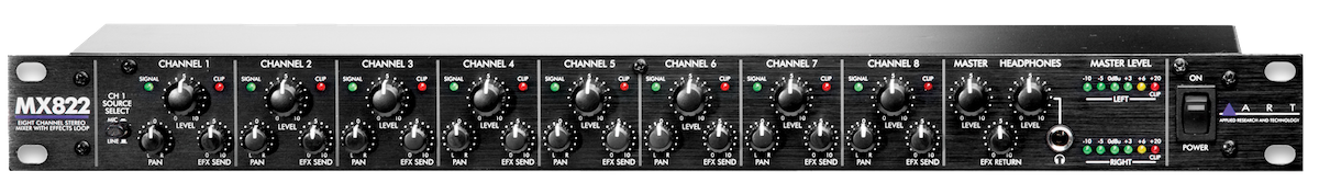 8-Channel Stereo Mixer with Effects Loop