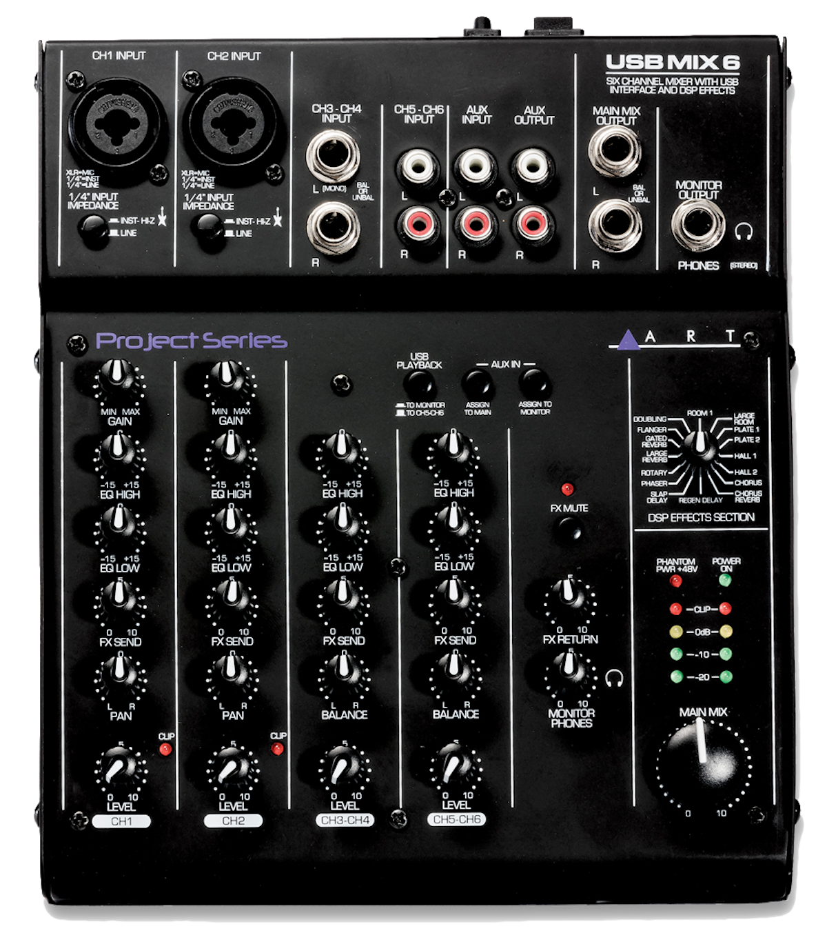 6-Channel Mixer / USB Audio Interface