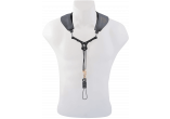 Zen leather yoke for bass clarinet - metal carabiner