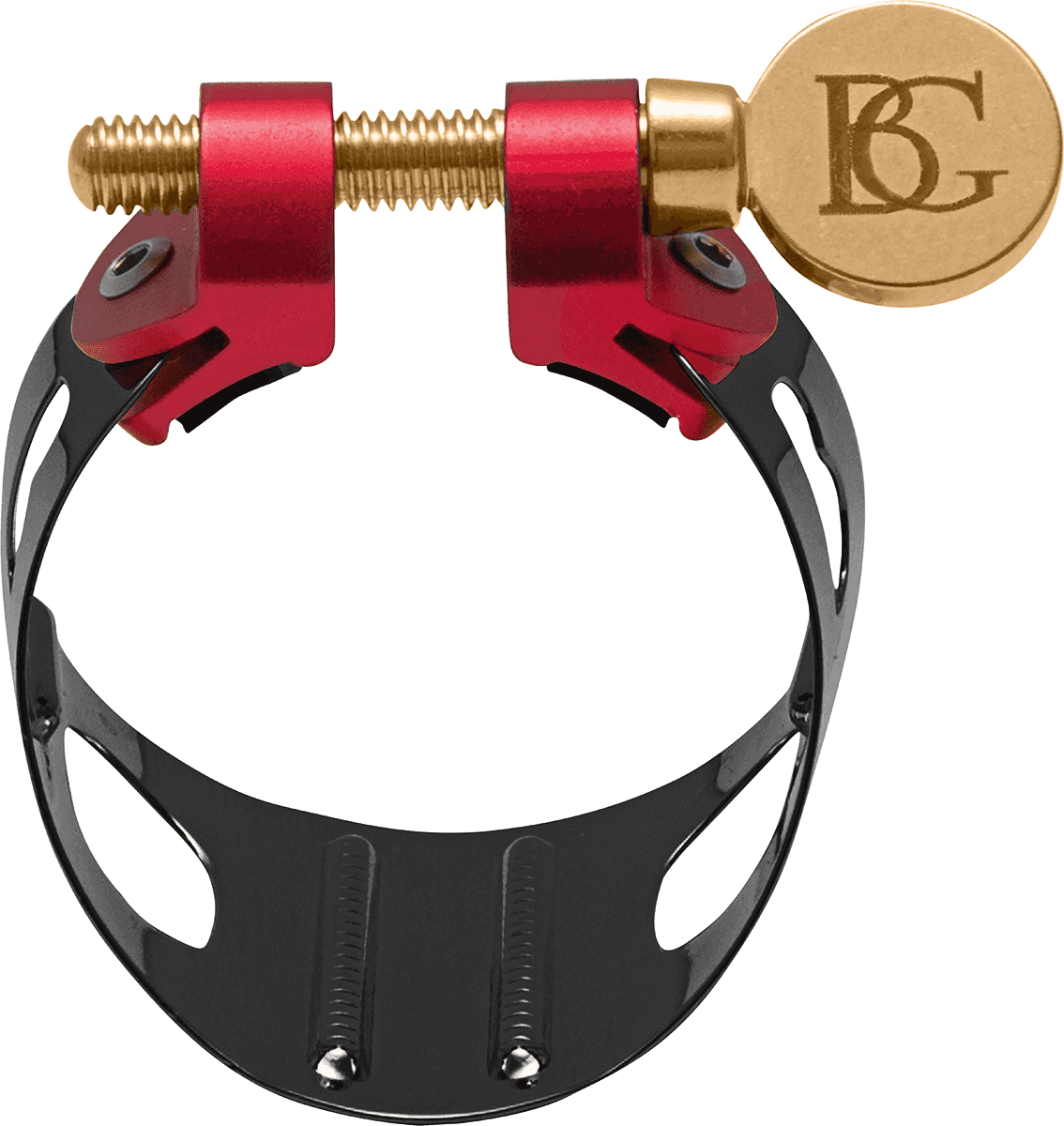 Black varnished Duo ligature - Bb clarinet and alto sax