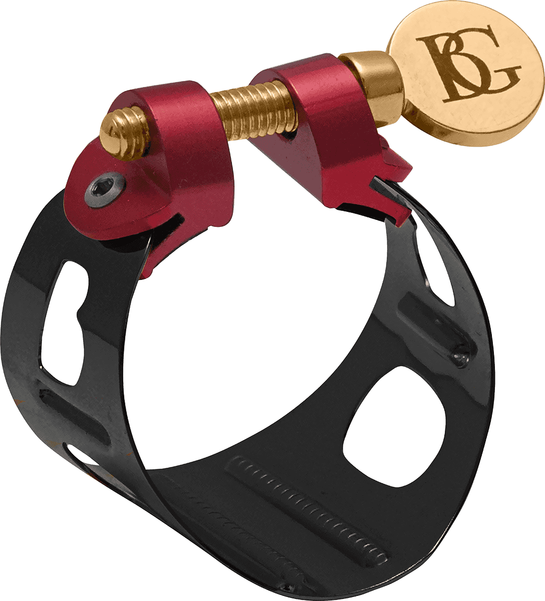 Black varnished Duo ligature - Bb clarinet and alto sax