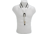 Strap comfort blanc for sax - metal snap hook