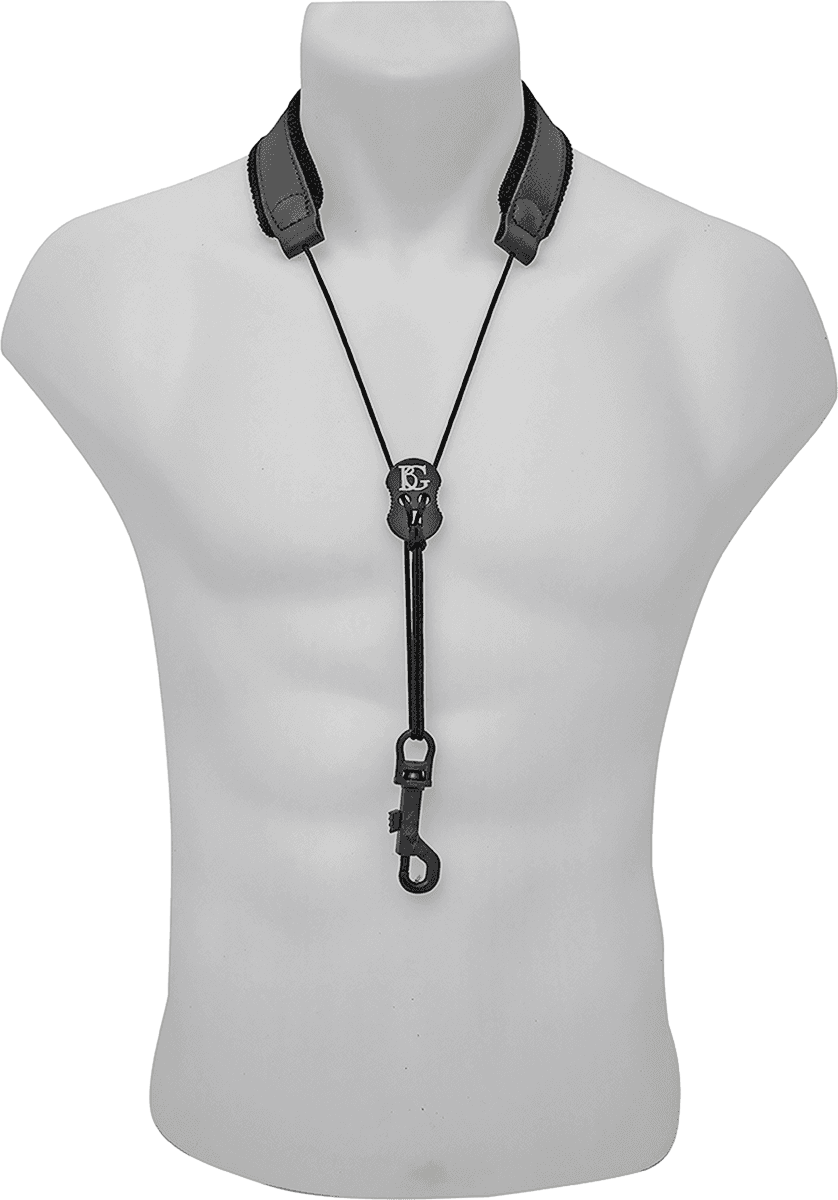 Leather cord for sax - carabiner - S size