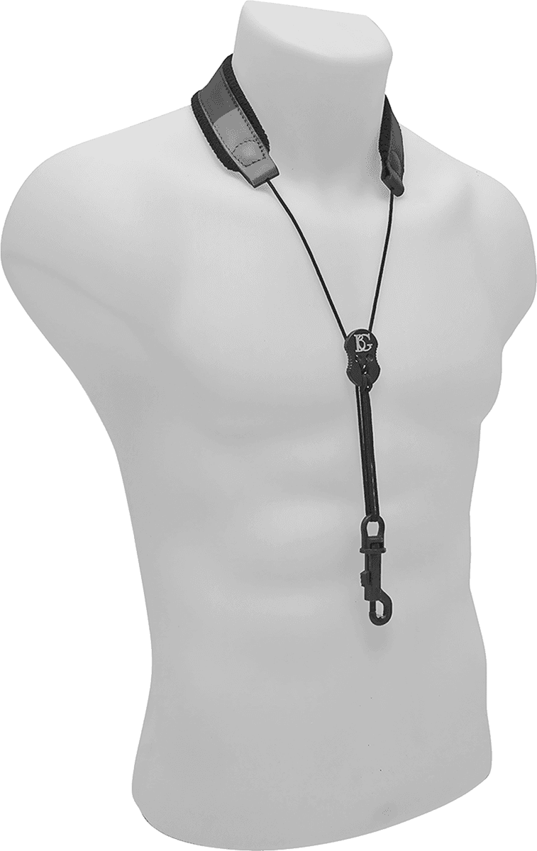 Leather cord for sax - carabiner - S size