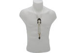 Strap standard blanc for sax - metal snap hook