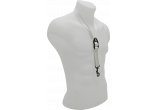 White standard cord for sax - carabiner
