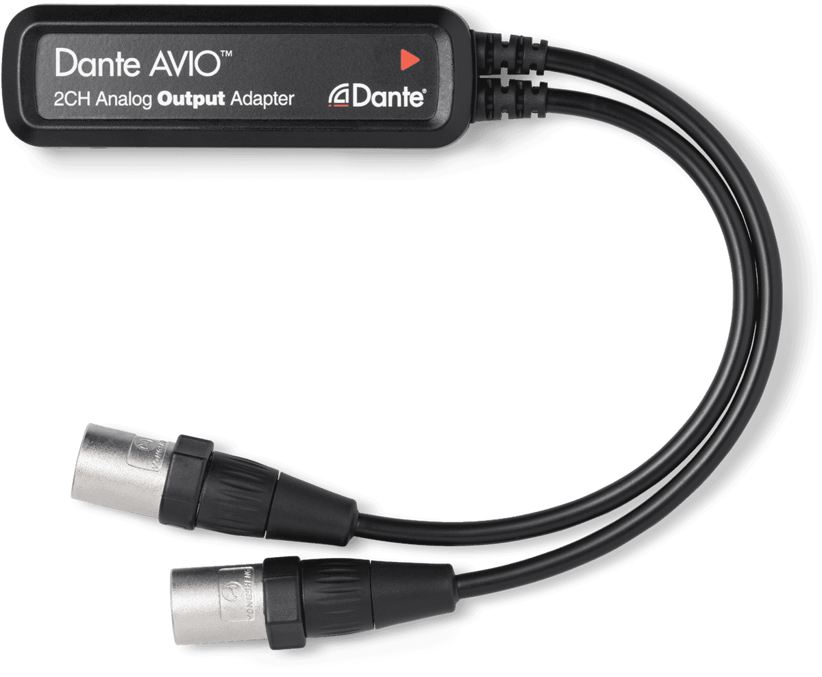 Dante analog output adaptor 2 channels