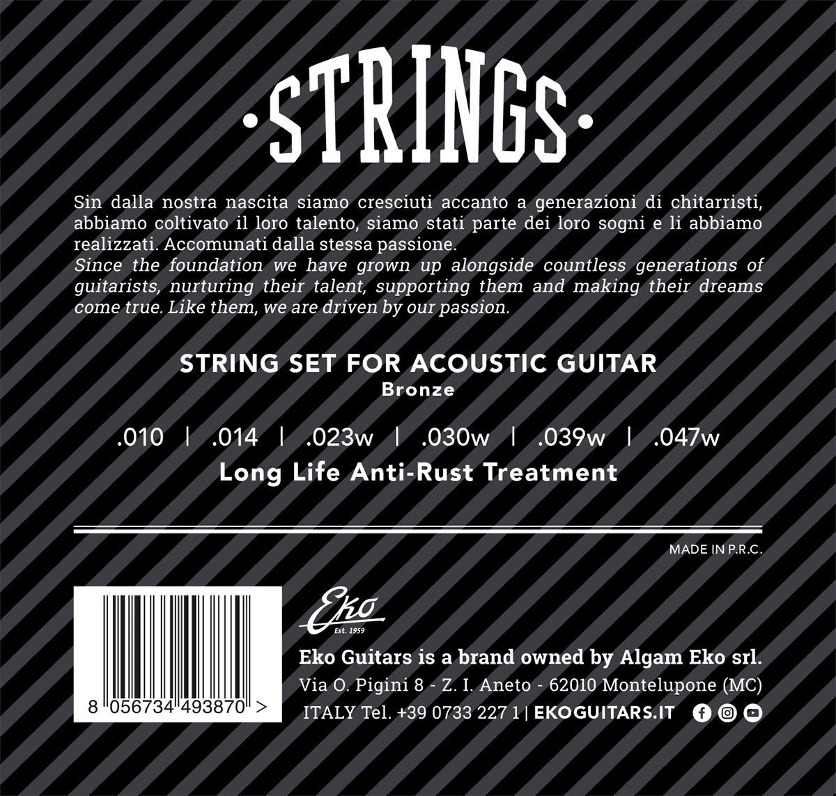 Acoustic strings set Bronze 10-47 Light