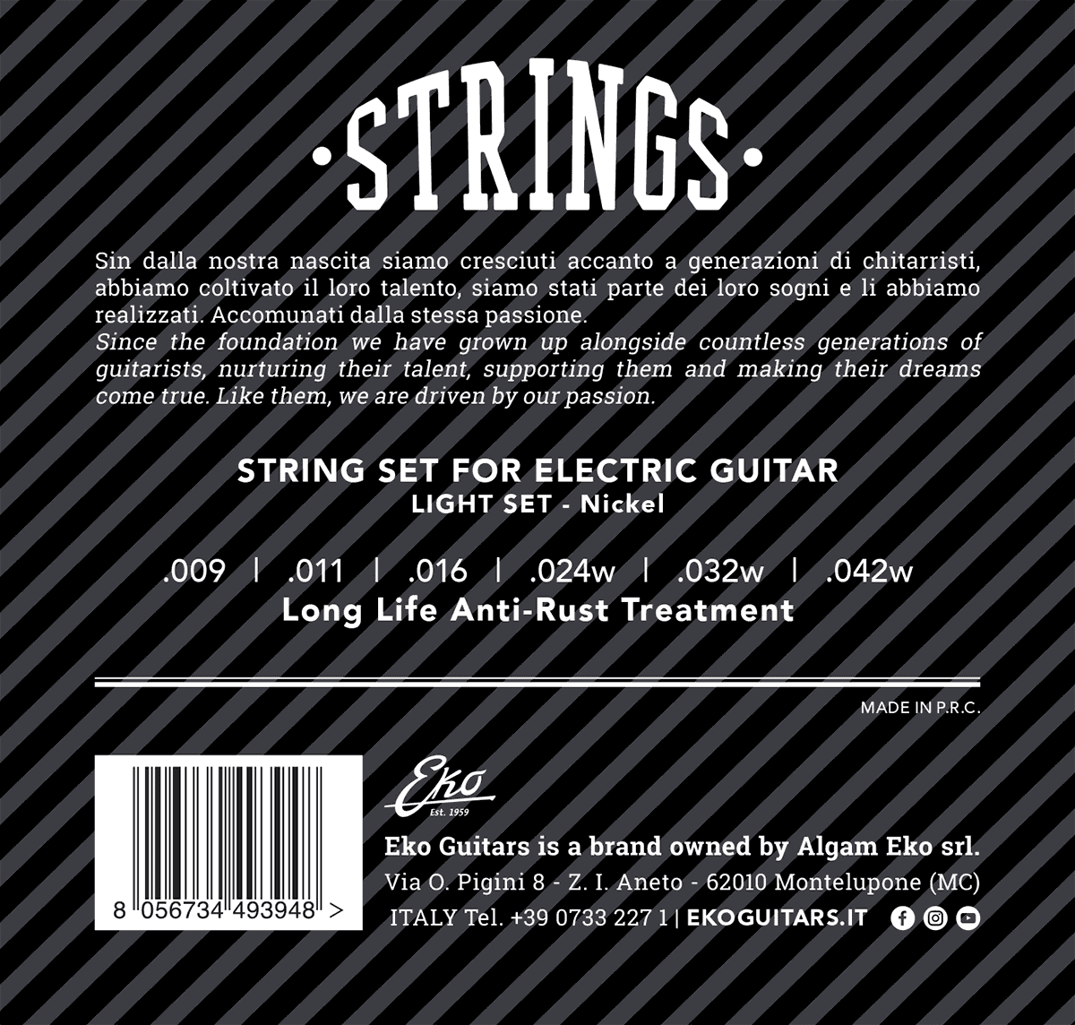 Electric strings set Nickel 09-42 Extra Light