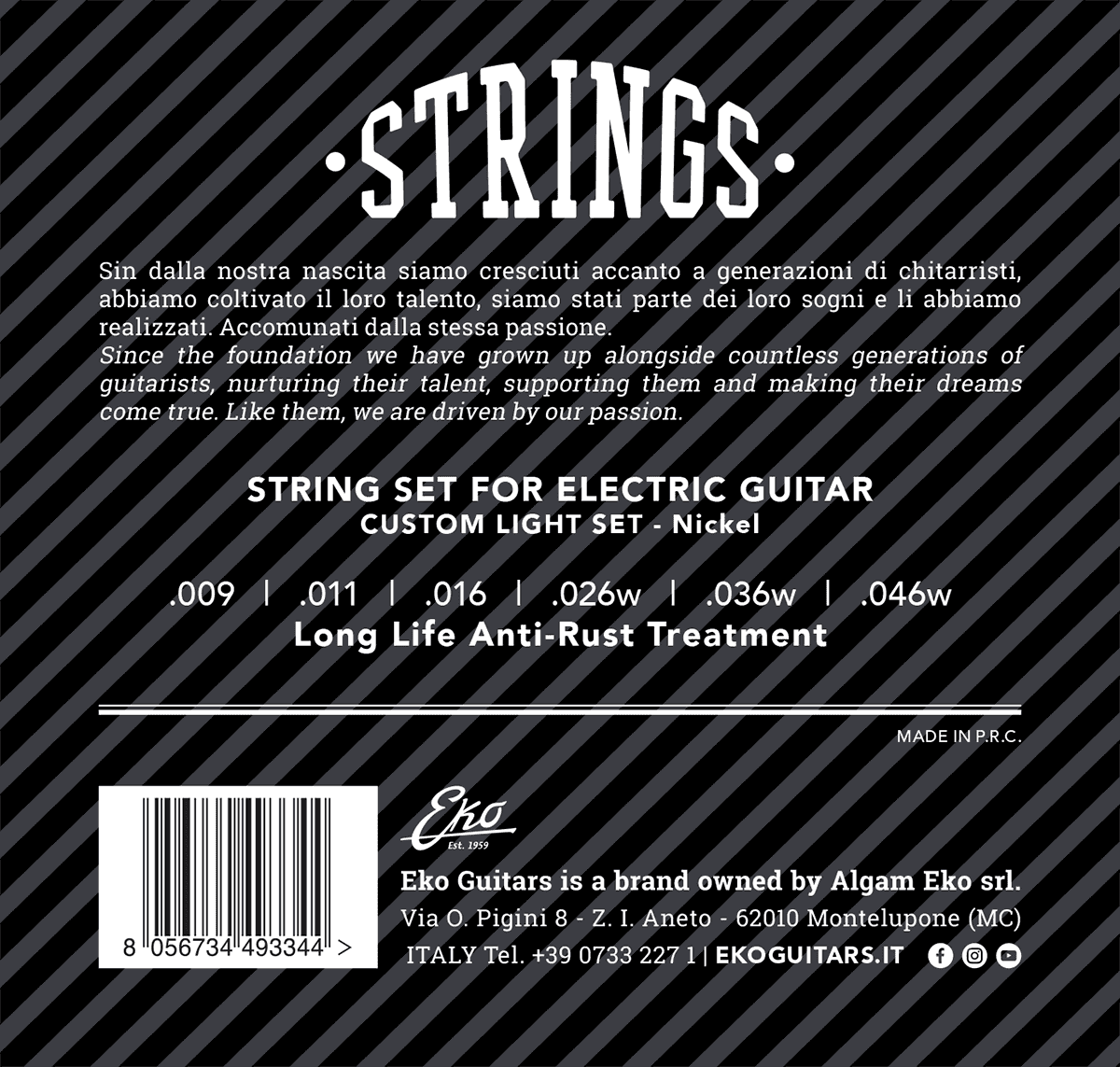 Electric strings set Nickel 09-46 Light