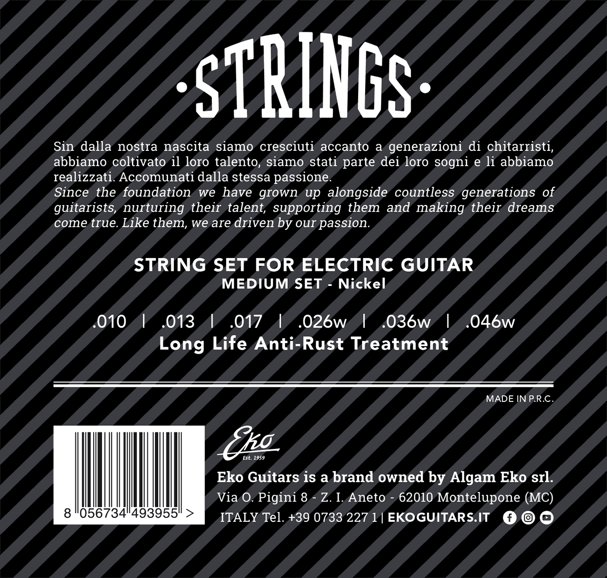 Electric strings set Nickel 10-46 Regular