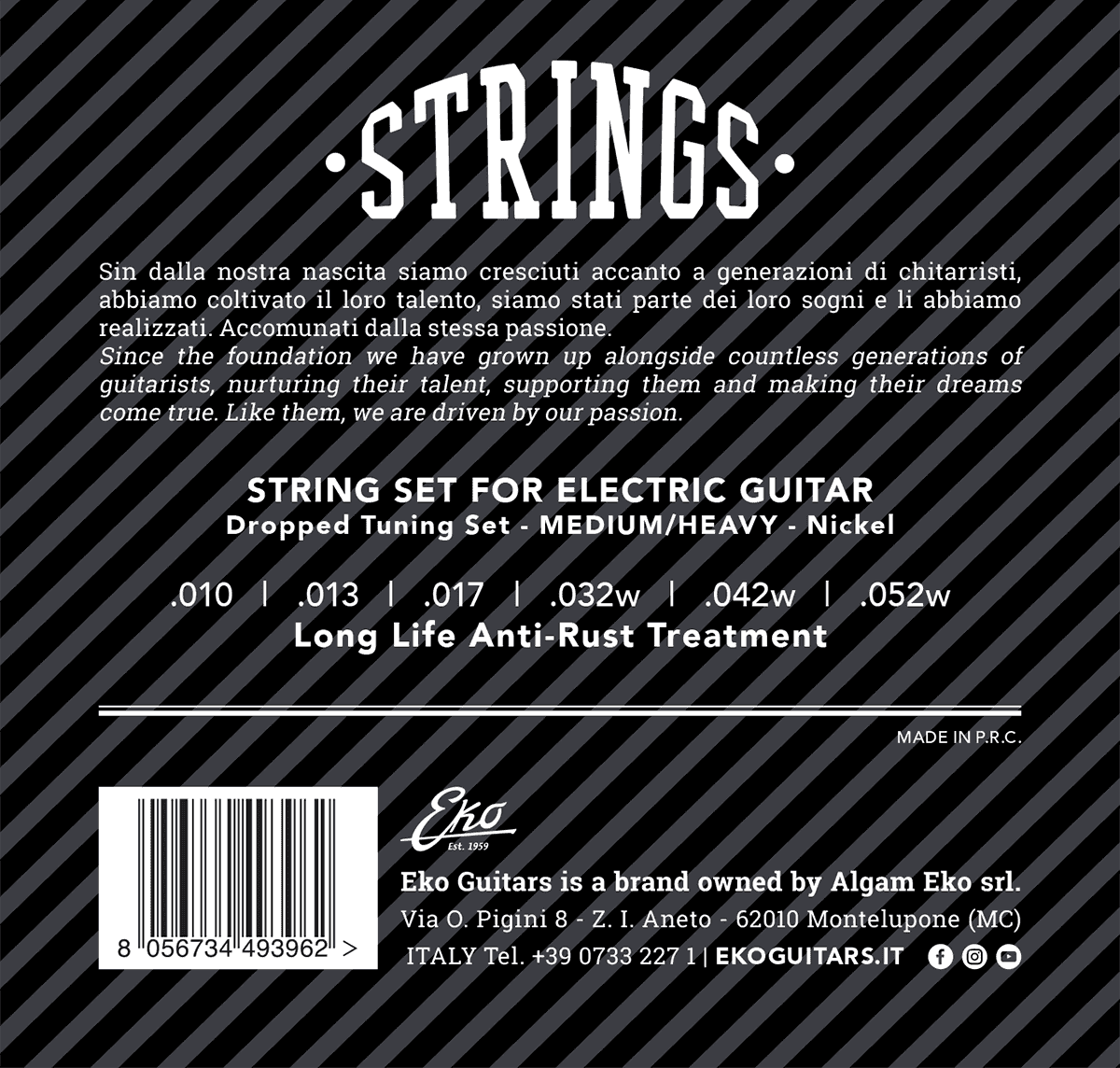 Electric strings set nickel 10-52 heavy bottom