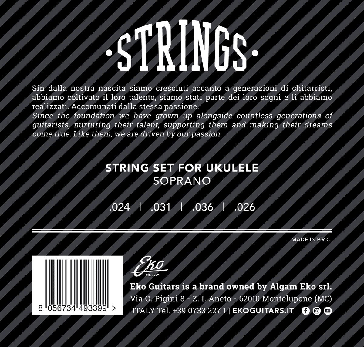 Soprano Ukulele strings set - Medium