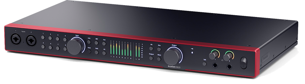 18 in /20 out premium audio interface, auto gain, adat, spdif, midi, monitor switch