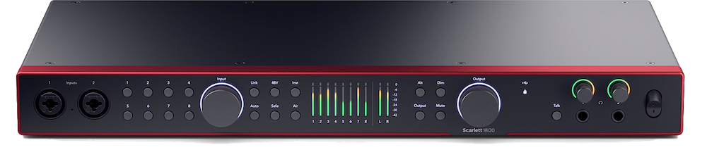 18 in /20 out premium audio interface, auto gain, adat, spdif, midi, monitor switch