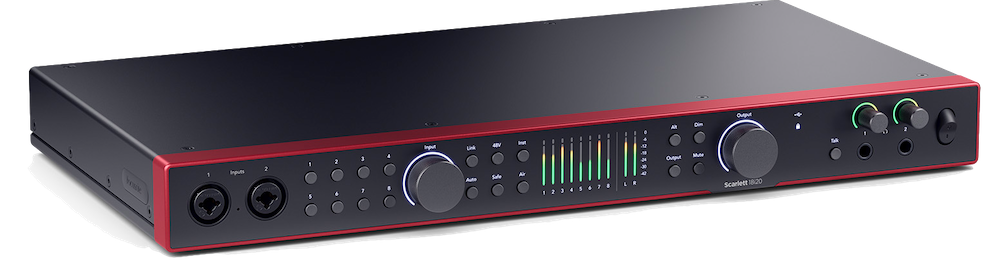 18 in /20 out premium audio interface, auto gain, adat, spdif, midi, monitor switch