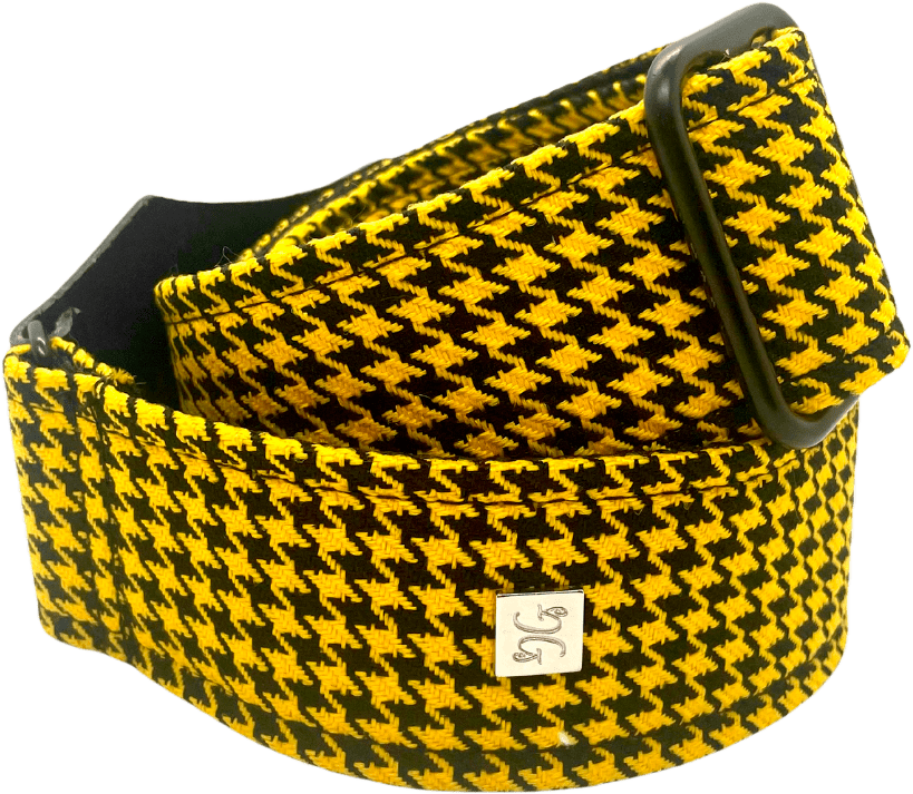 Fly Hounds Tooth Yellow 2” Guitar Strap