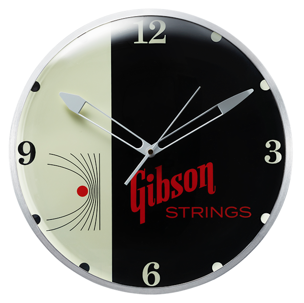 Gibson Vintage Lighted Wall Clock, Strings Sign