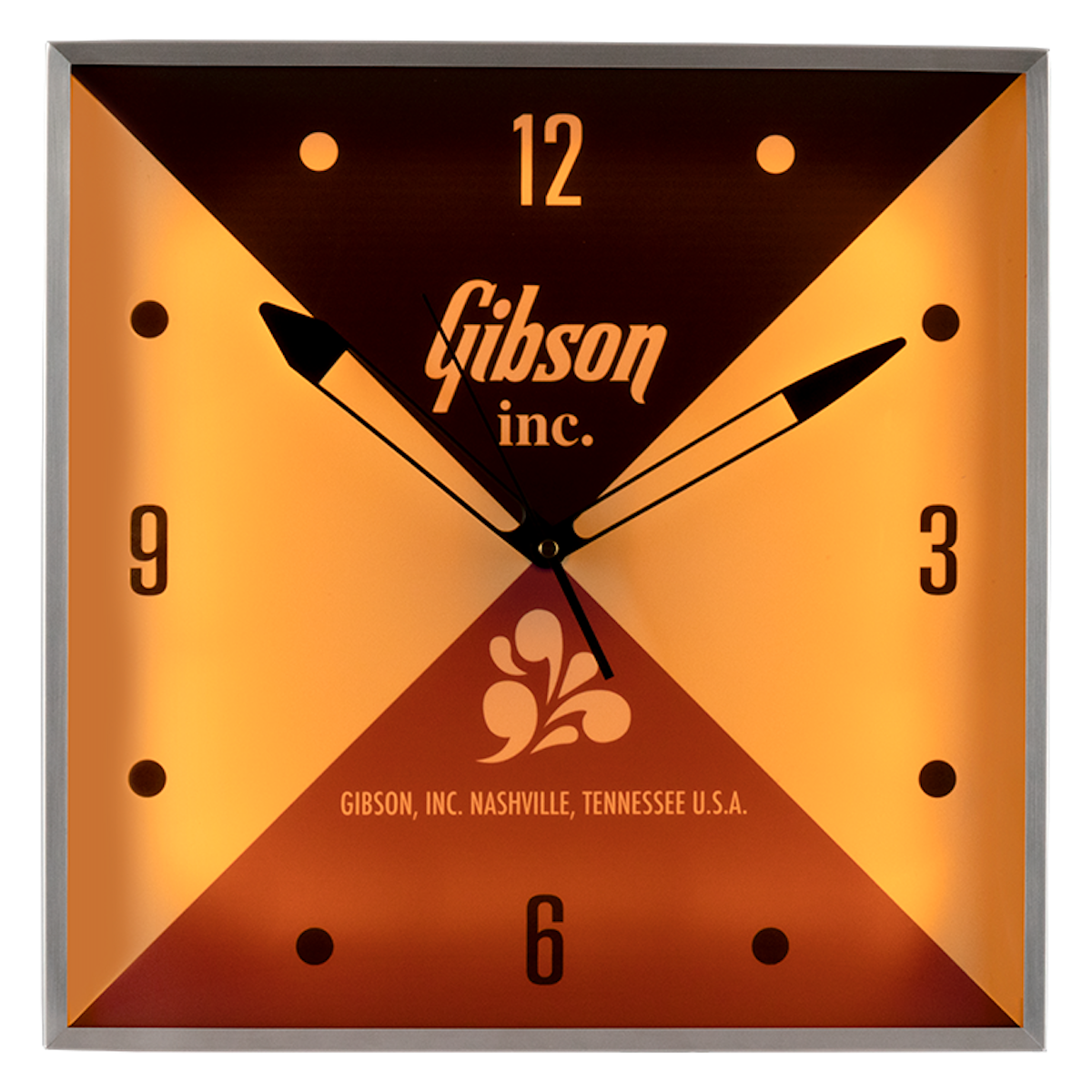 Gibson Vintage Lighted Wall Clock, Gibson Inc. Sign