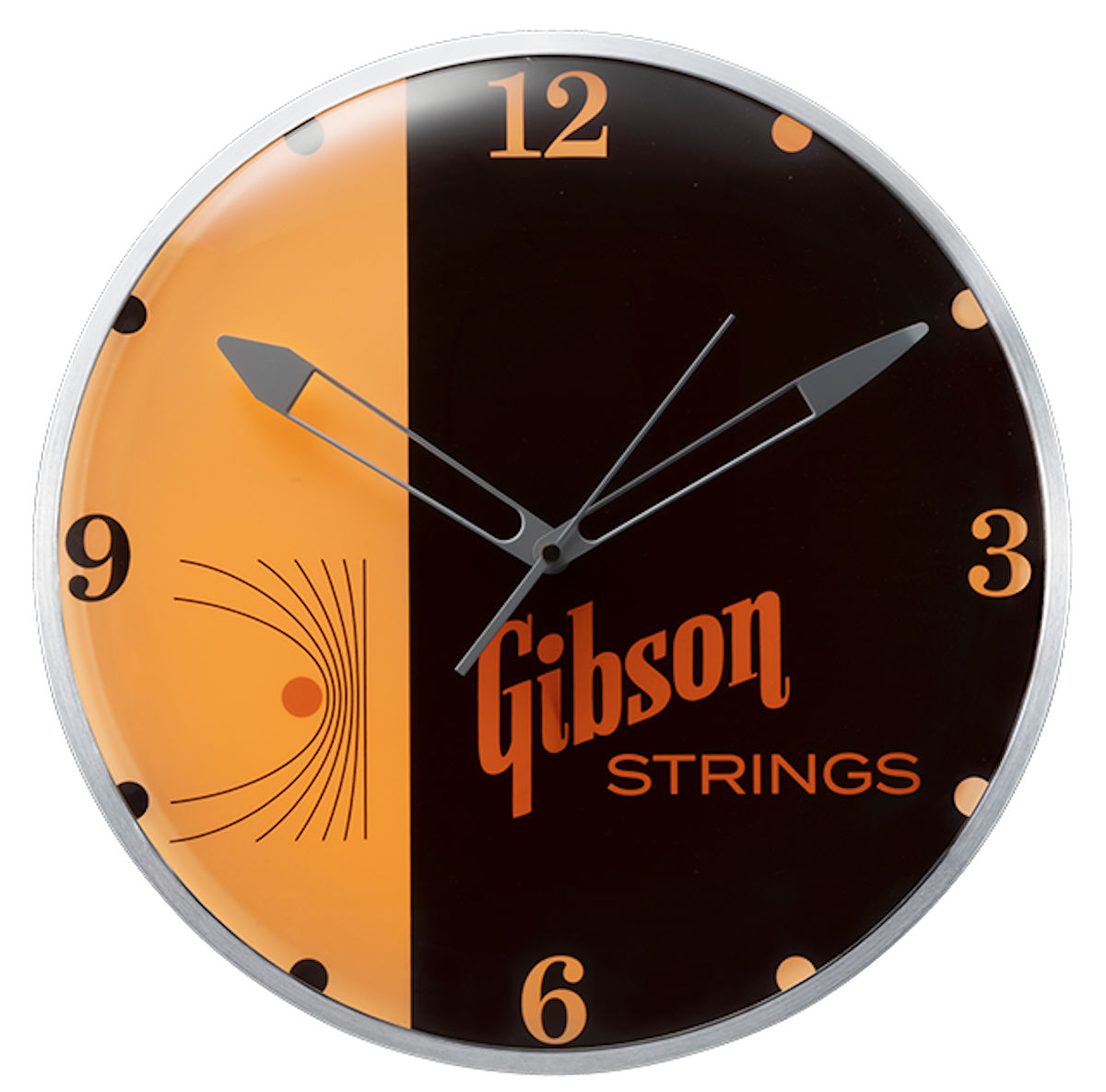 Gibson Vintage Lighted Wall Clock, Strings Sign Algam Nordic