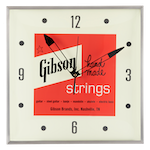 Gibson Vintage Lighted Wall Clock, Handmade Strings Sign