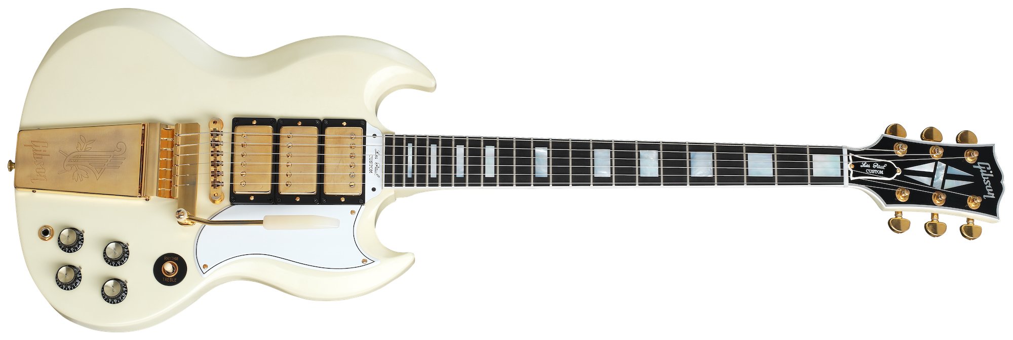 1963 Les Paul SG Custom Reissue 3-Pickup w/ Maestro VOS Classic White