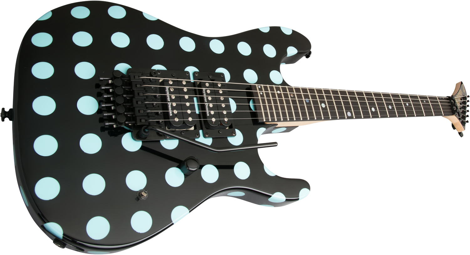 Nightswan Black with Blue Polka Dots