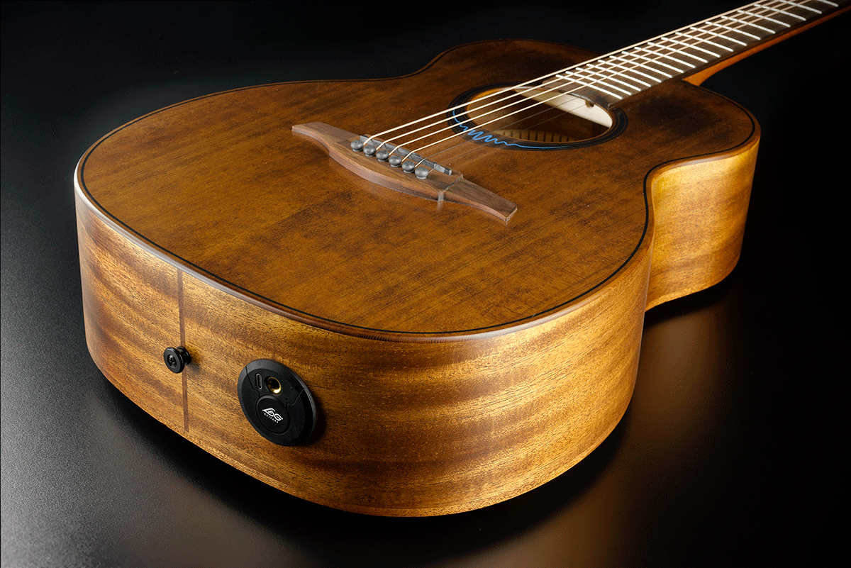 BlueWave 1 Travel Vintage Brown Satin Smart Guitar