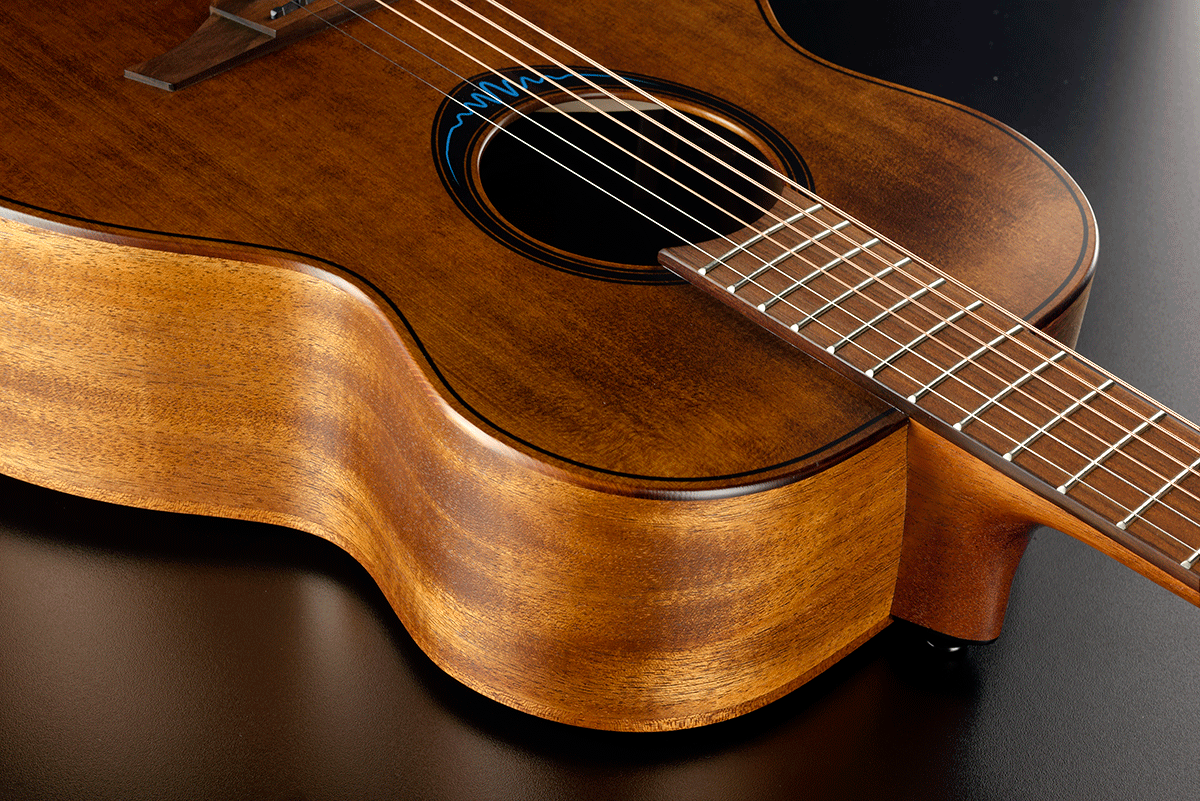 BlueWave 1 Travel Vintage Brown Satin Smart Guitar