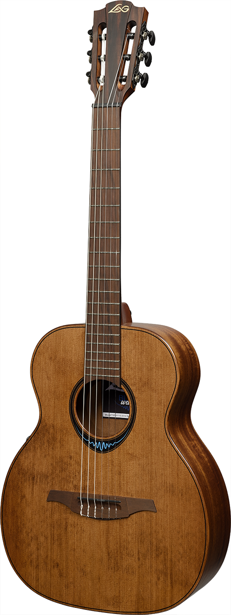 BlueWave1 Travel Nylon Vintage Brown Satin Smart Guitar
