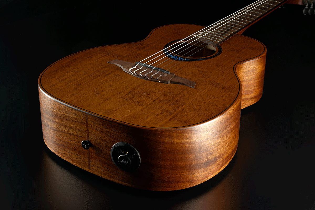 BlueWave1 Travel Nylon Vintage Brown Satin Smart Guitar