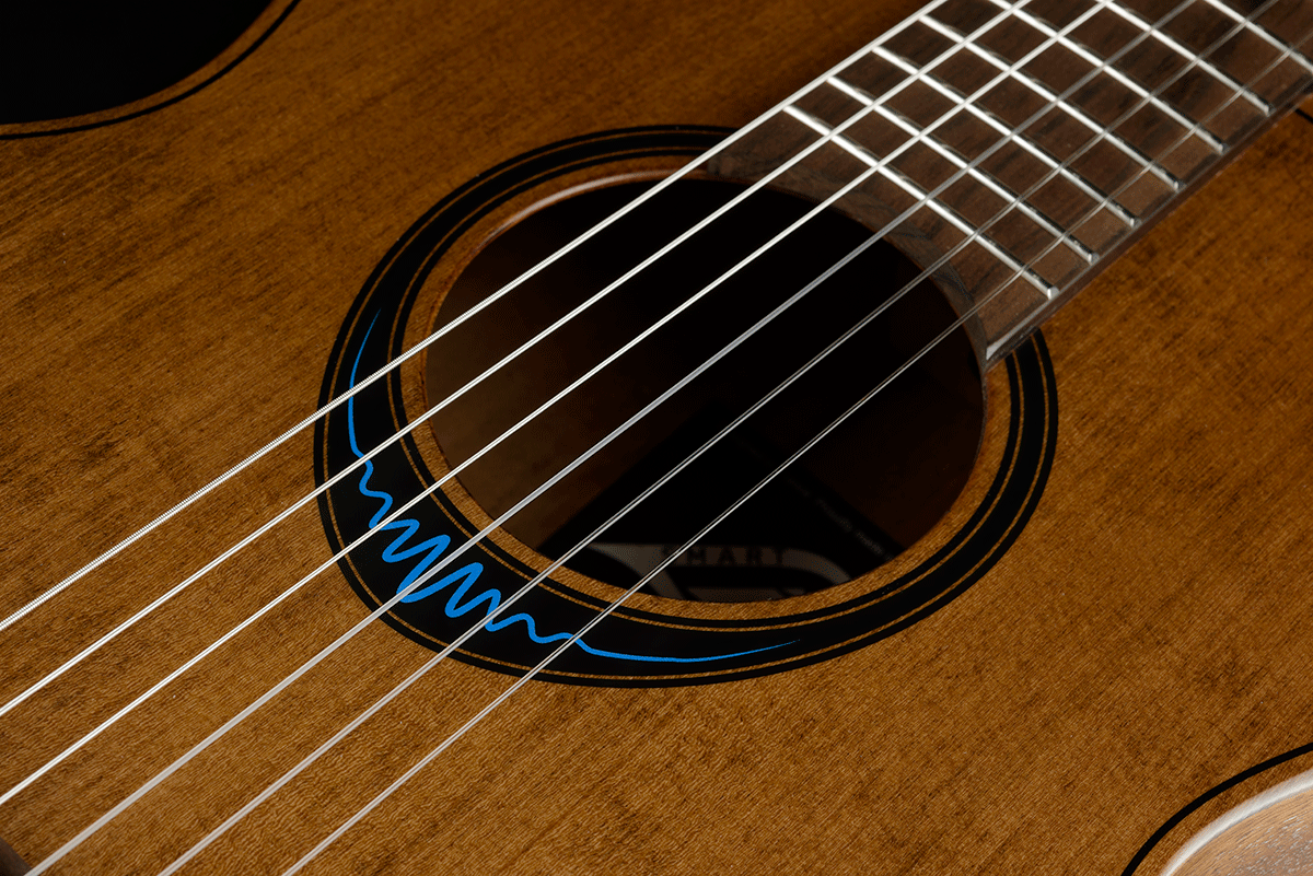 BlueWave1 Travel Nylon Vintage Brown Satin Smart Guitar