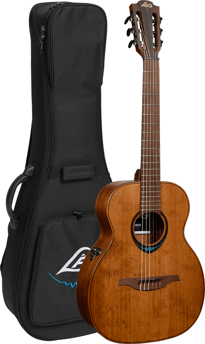BlueWave1 Travel Nylon Vintage Brown Satin Smart Guitar
