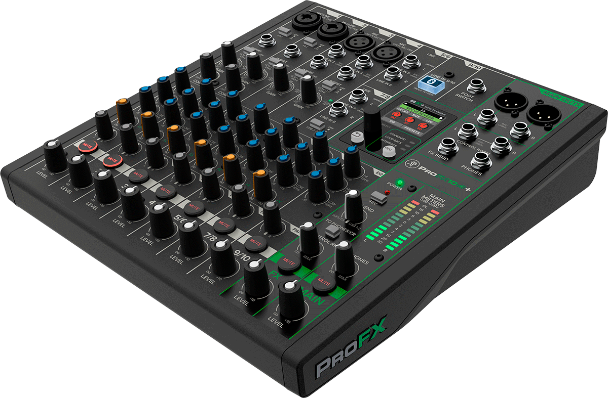 Profx10v3+ 10 channel analog mixer with enhanced FX, USB recording modes and bluetooth