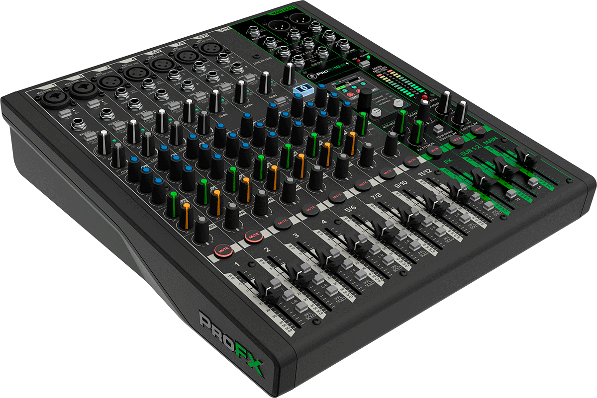 Profx12v3+ 10 channel analog mixer with enhanced FX, USB recording modes and bluetooth