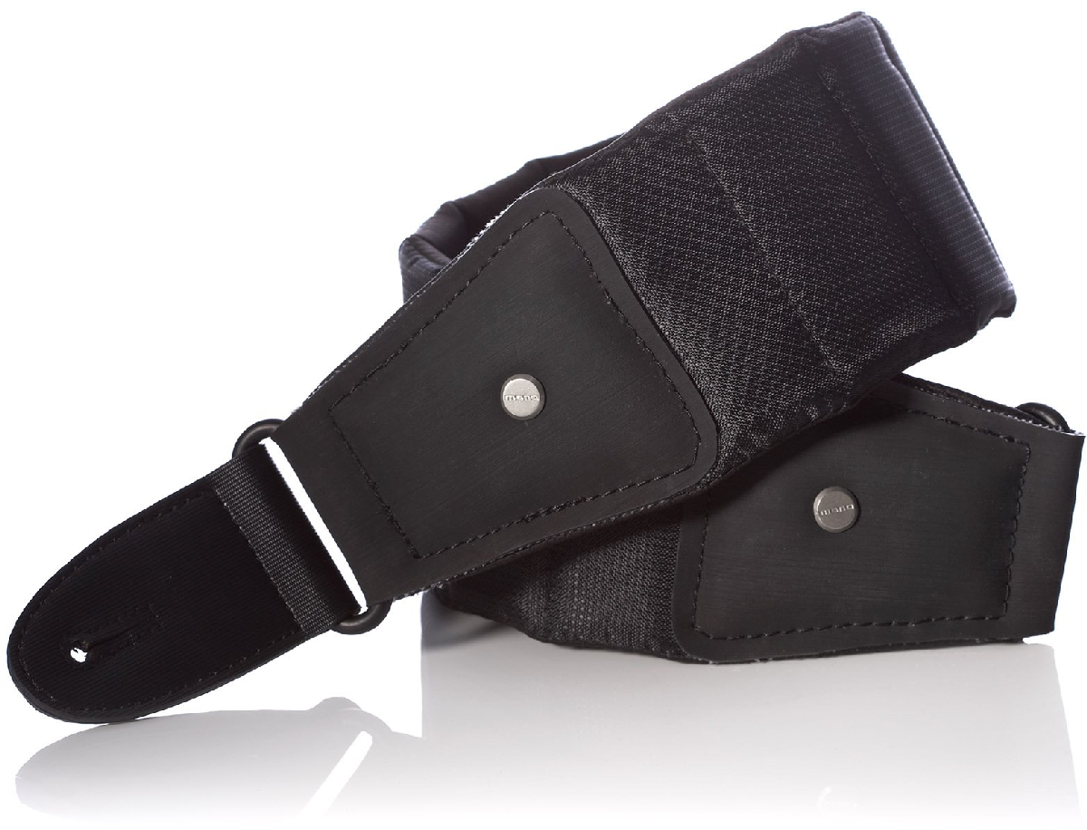 Guitar / bass strap, long, black