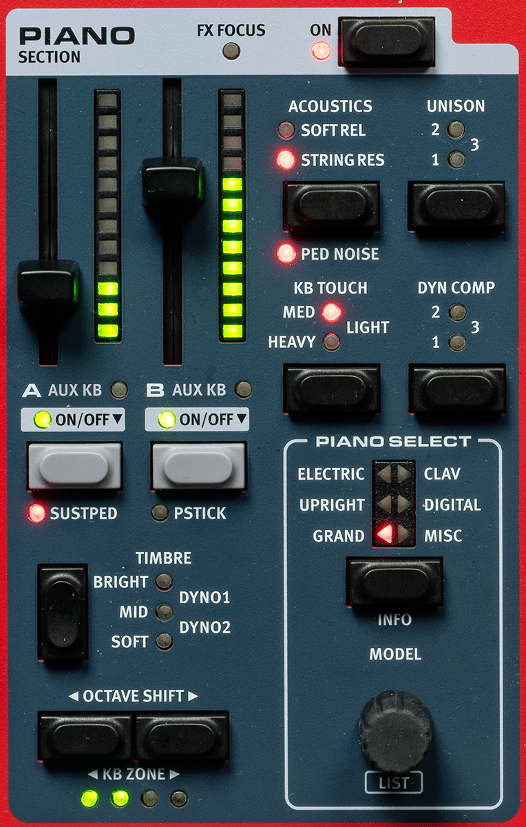 73 weighted Triple Sensor keybed