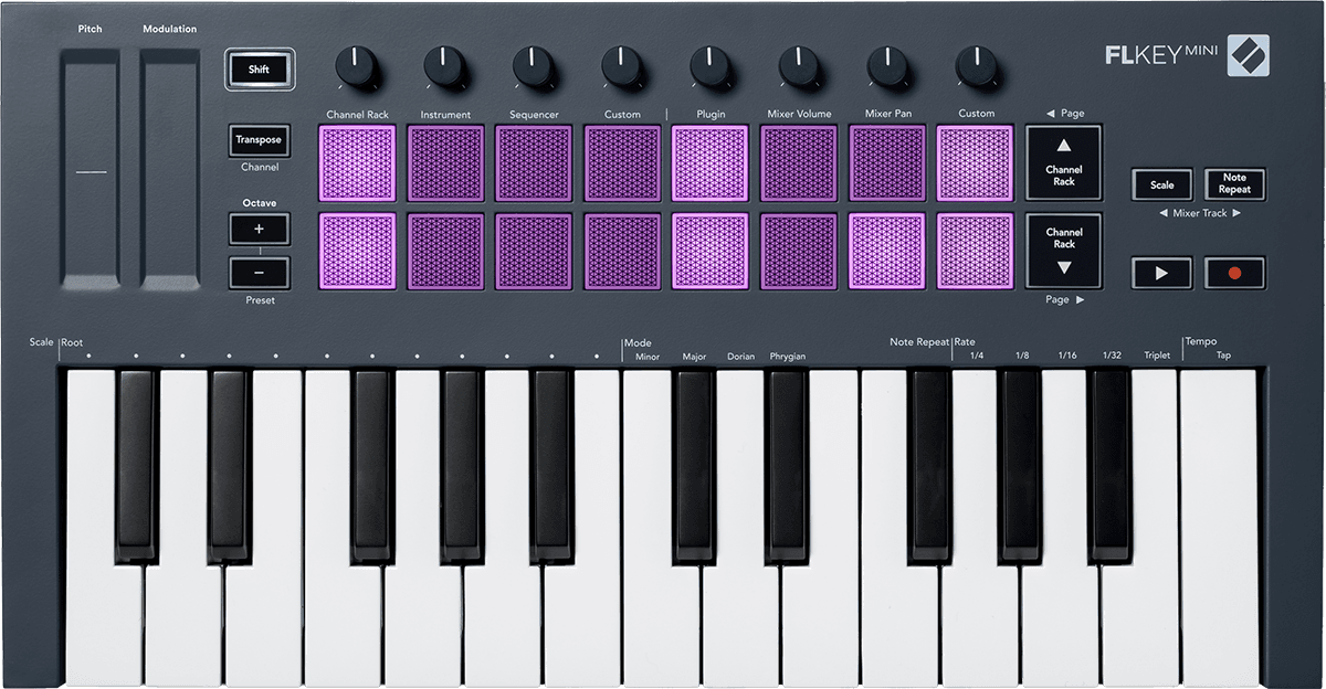 2-octave mini midi keyboard