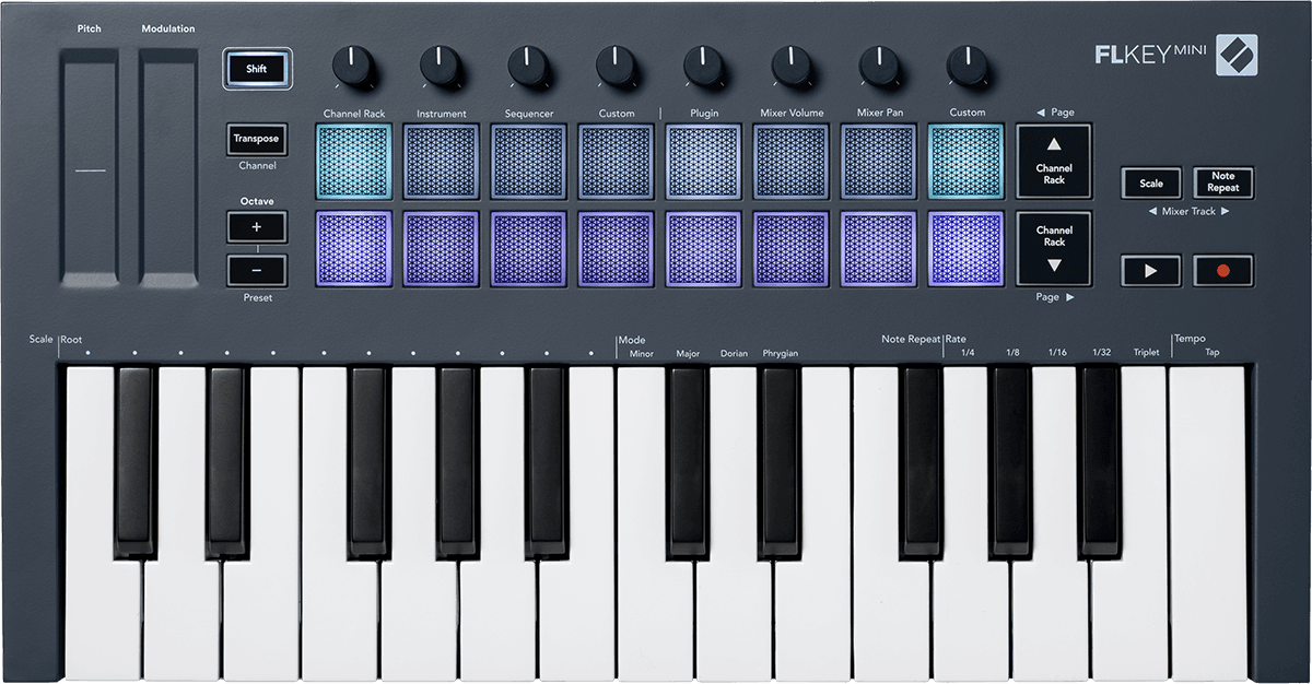 2-octave mini midi keyboard